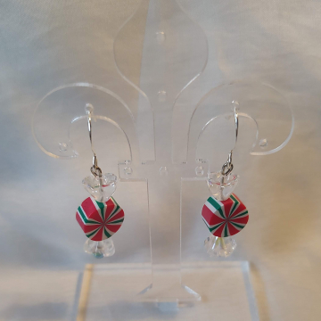 Holiday Christmas Earrings ~ Red & Green ~Pierced